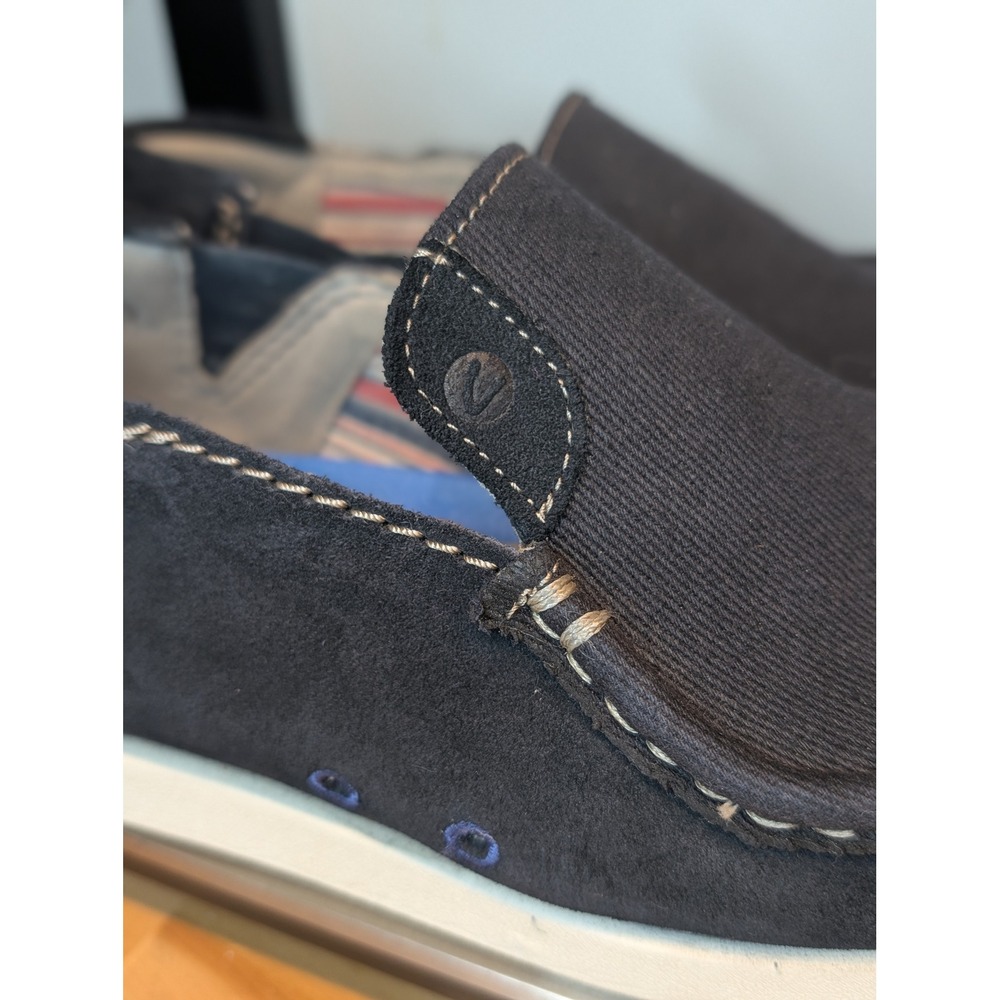 EUC Clarks Collection Mens Slip On Loafer Shoes‎ Navy Suede Comfort Size 9.5 B1 - Picture 3 of 9